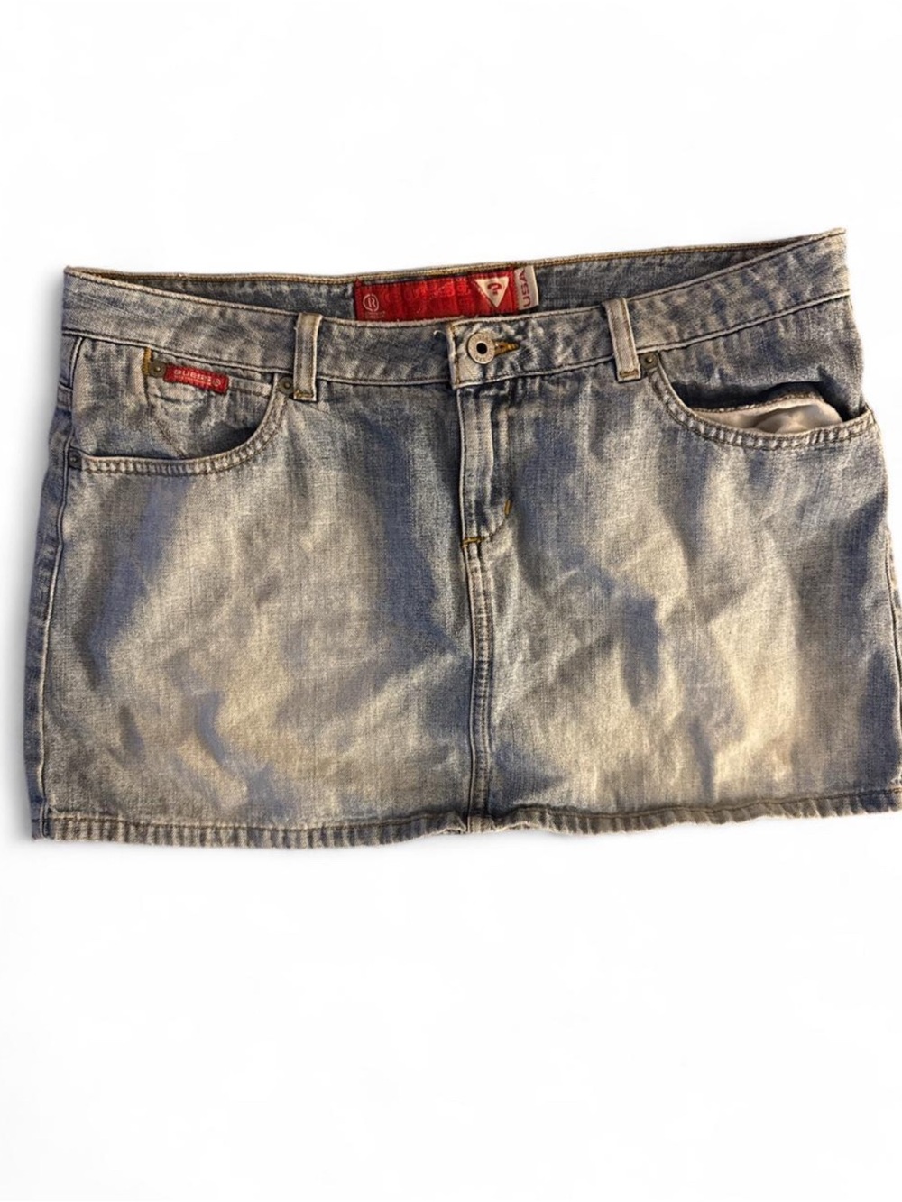 Vintage guess Mini Skirt in Washed Blue